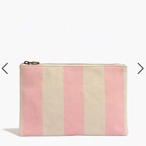 Madewell Canvas Pouch Clutch in Stripe